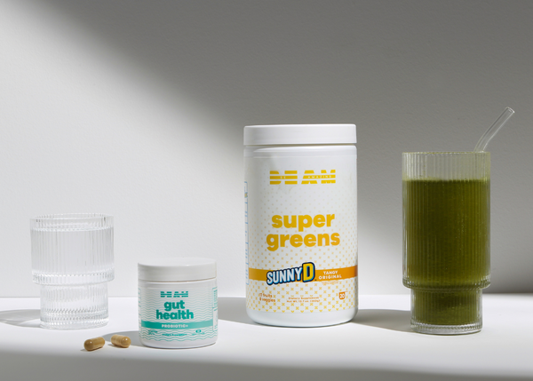 the difference between beam's gut health & super greens