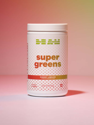 beam be amazing cherry limeade super greens side 1# 30 Servings / Cherry Limeade