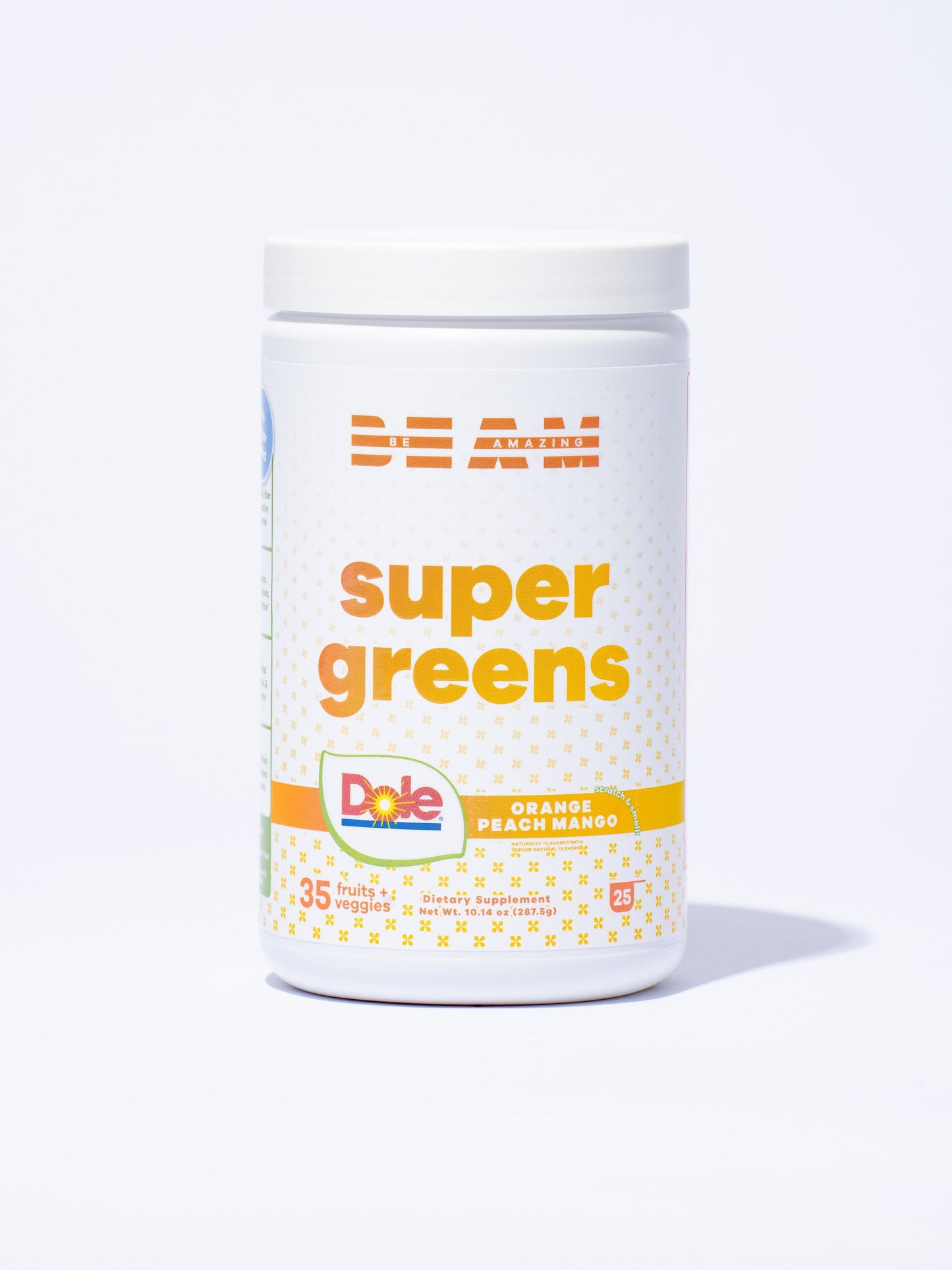 BEAM Super Greens Sunny D. Alternative#30 Servings / DOLE® Orange Peach Mango