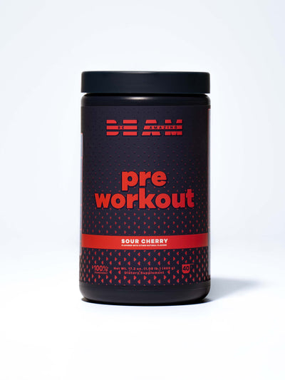 Sour Cherry Pre Workout Front#40 Scoops / Sour Cherry