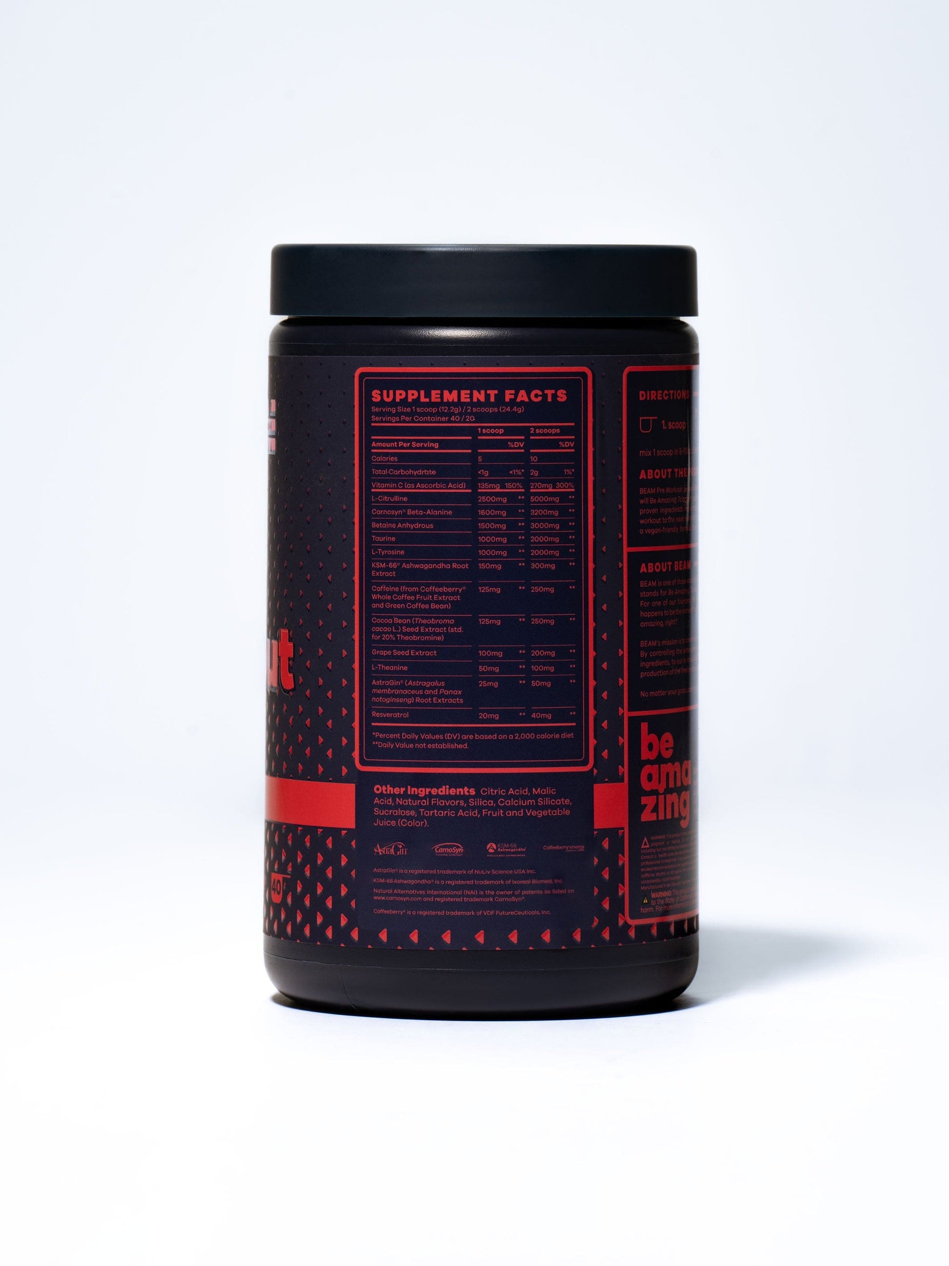 Sour Cherry Pre Workout Nutrition Facts#40 Scoops / Sour Cherry