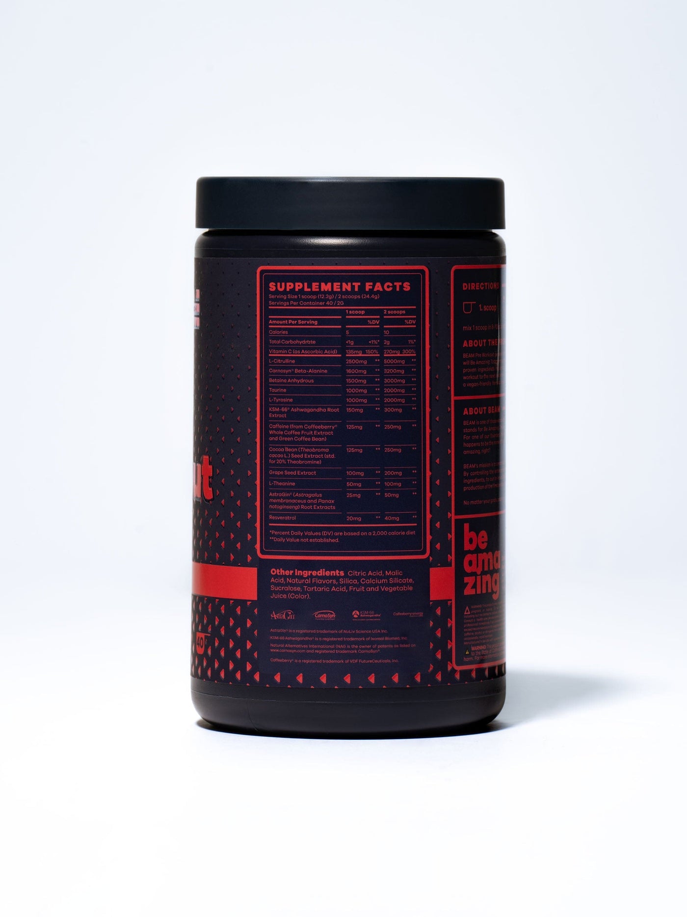 Sour Cherry Pre Workout Nutrition Facts#40 Scoops / Sour Cherry