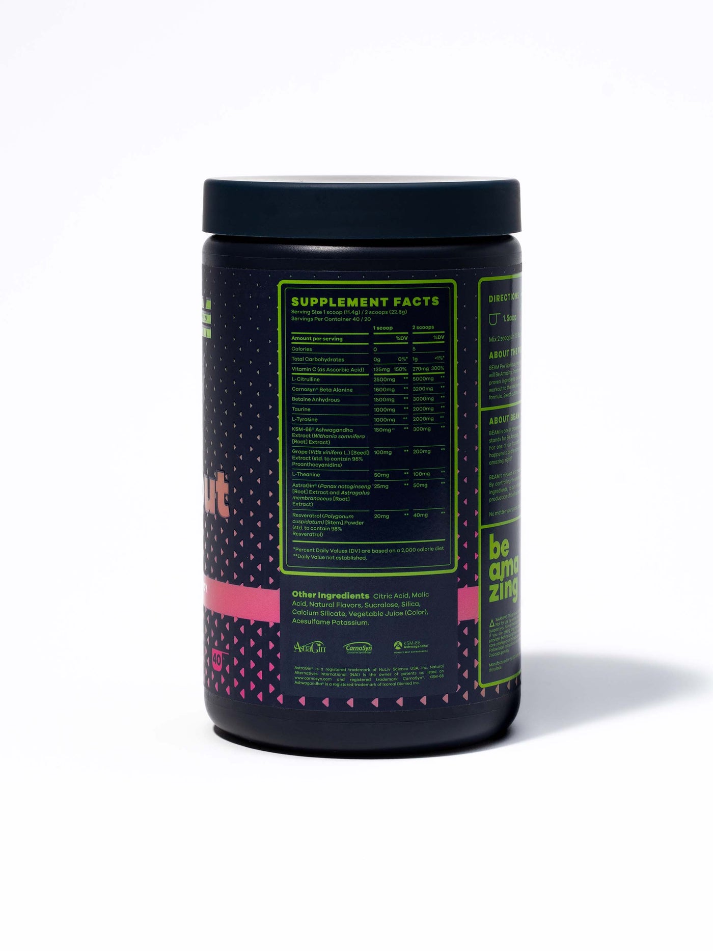 Watermelon Candy Pre Workout Side 2#40 Scoops / Watermelon Candy