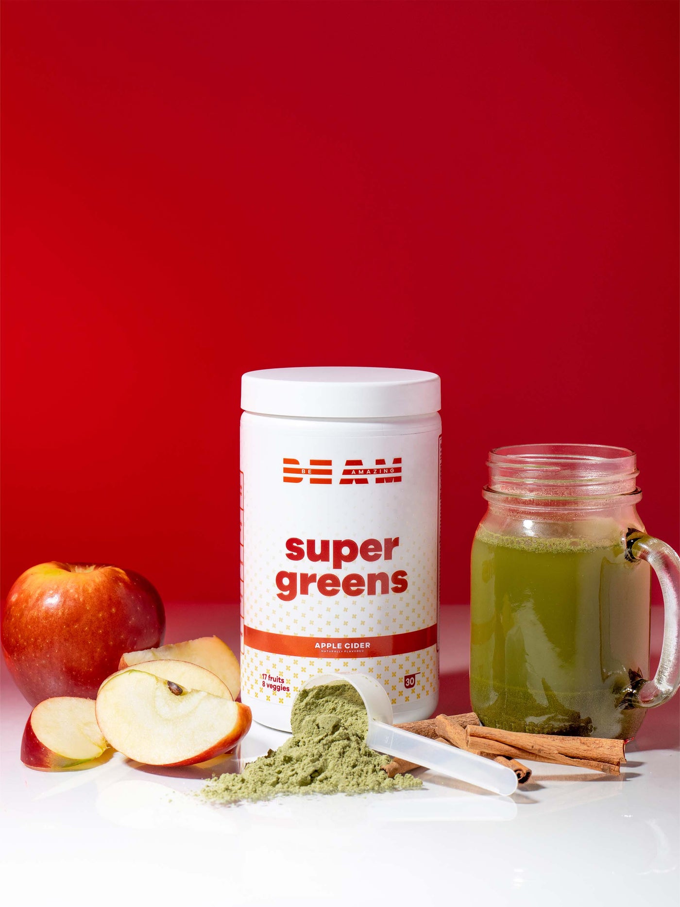 BEAM Super Greens Apple Cider Lifestyle 1#30 Servings / Apple Cider