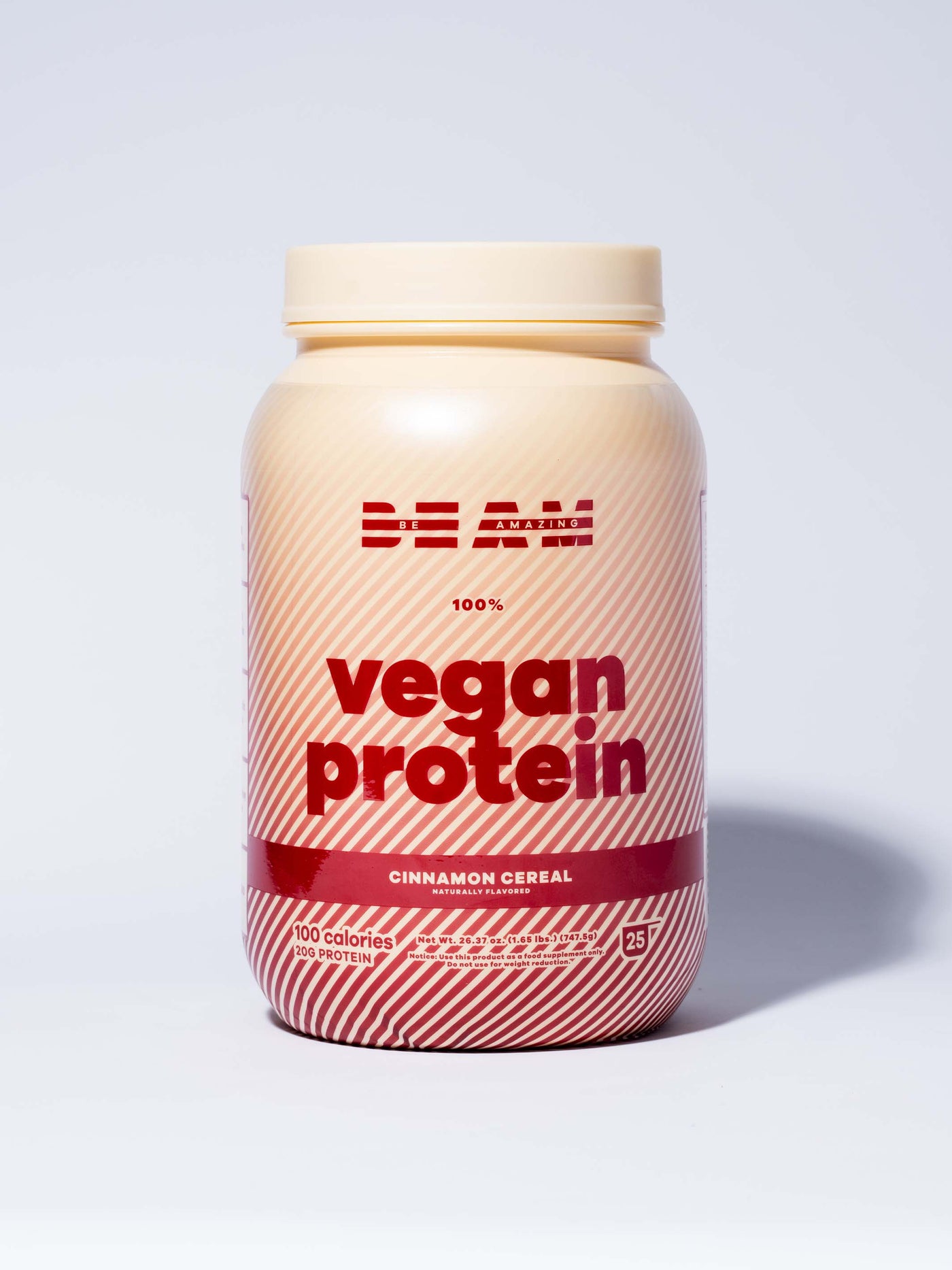 beam vegan protein cinnamon cereal best tasting vegan protein front# 25 Servings / Cinnamon Cereal