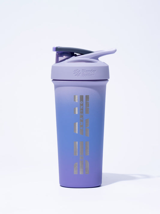 lavender metal blender bottle by beam be amazing# 24 oz / Lavender