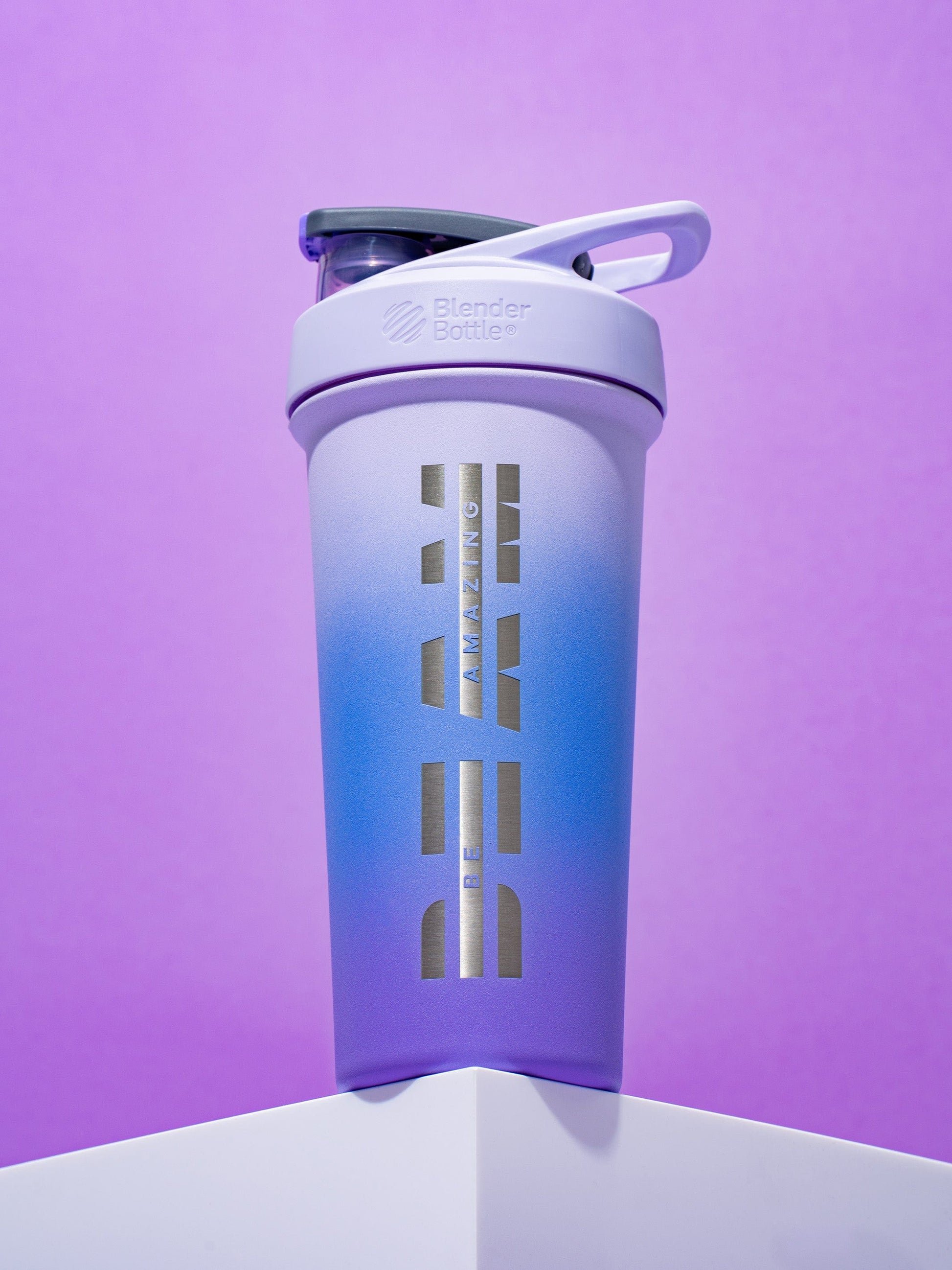 lavender metal blender bottle by beam be amazing# 24 oz / Lavender