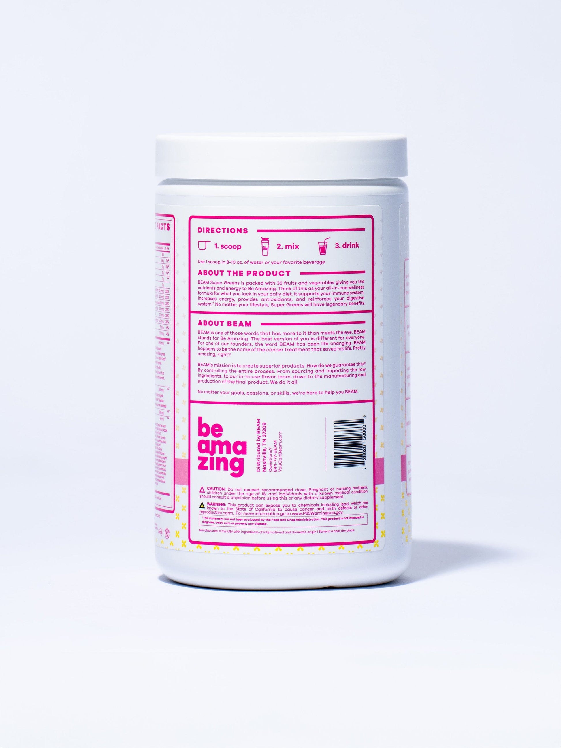 beam be amazing pink lemonade super greens directions# 30 Servings / Pink Lemonade