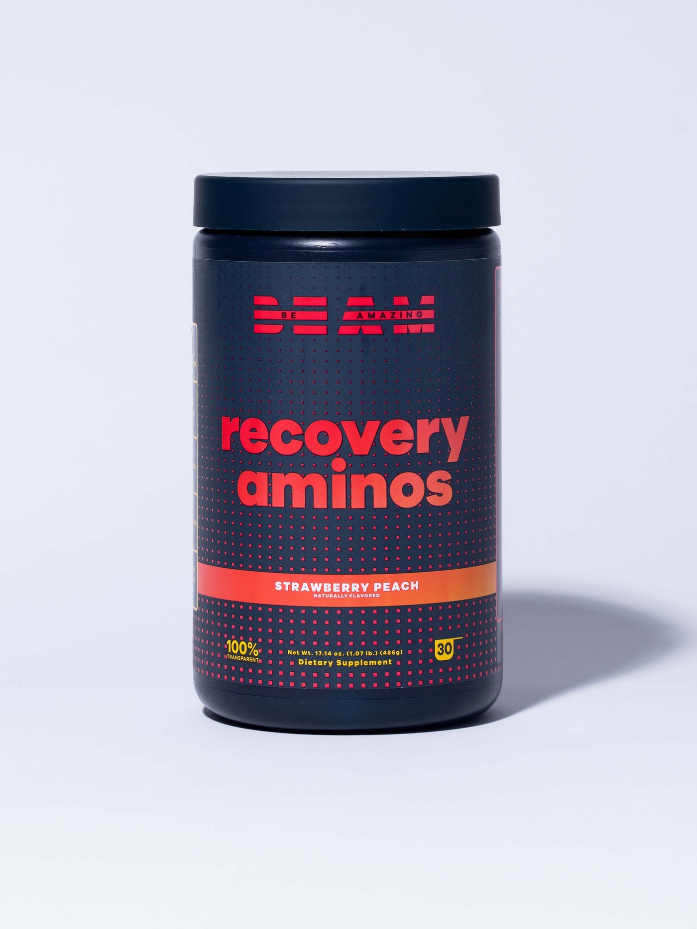BEAM Recovery Aminos Strawberry Peach Front# 30 Servings / Strawberry Peach