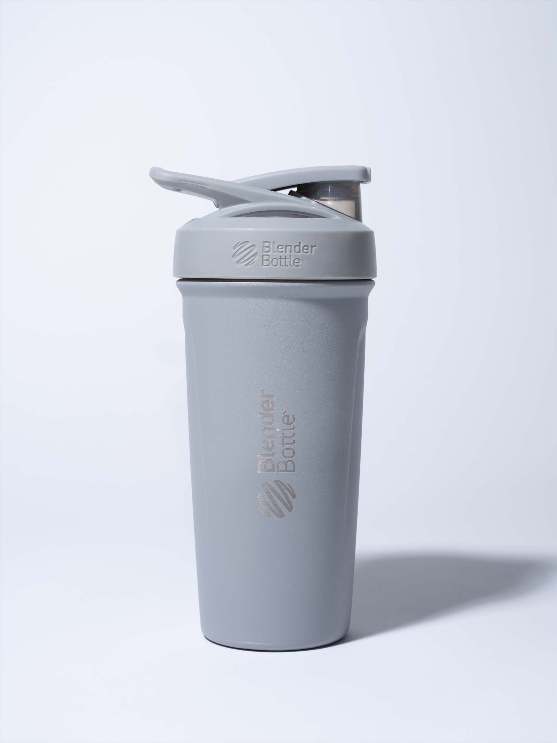 gray metal blender bottle by beam be amazing# 24 oz / Satin Gray