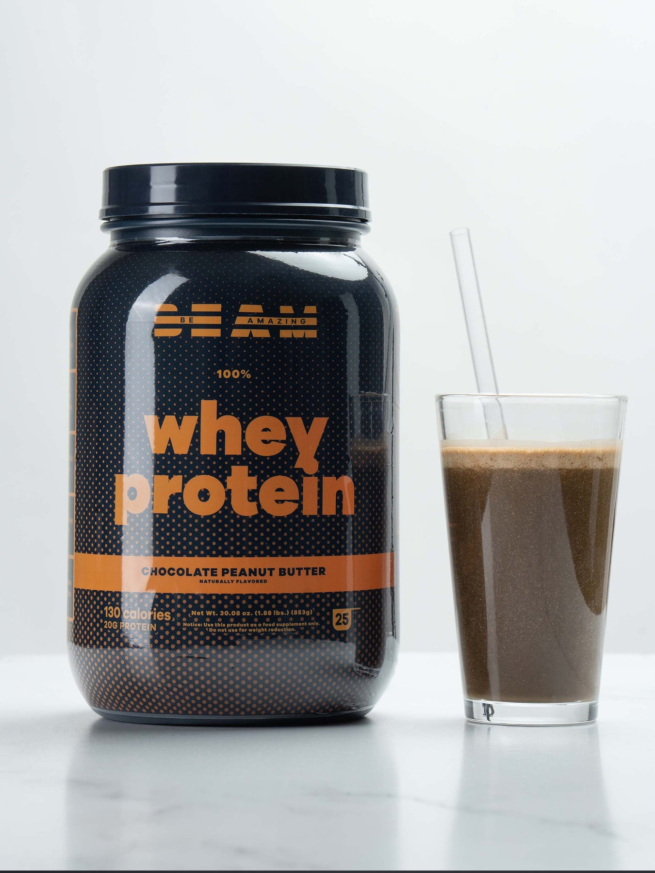 Beam Be Amazing - Whey Protein Isolate Powder | Soy and Gluten-Free Protein Powder for Muscle Grow Support | Post Workout Shake with Digestive