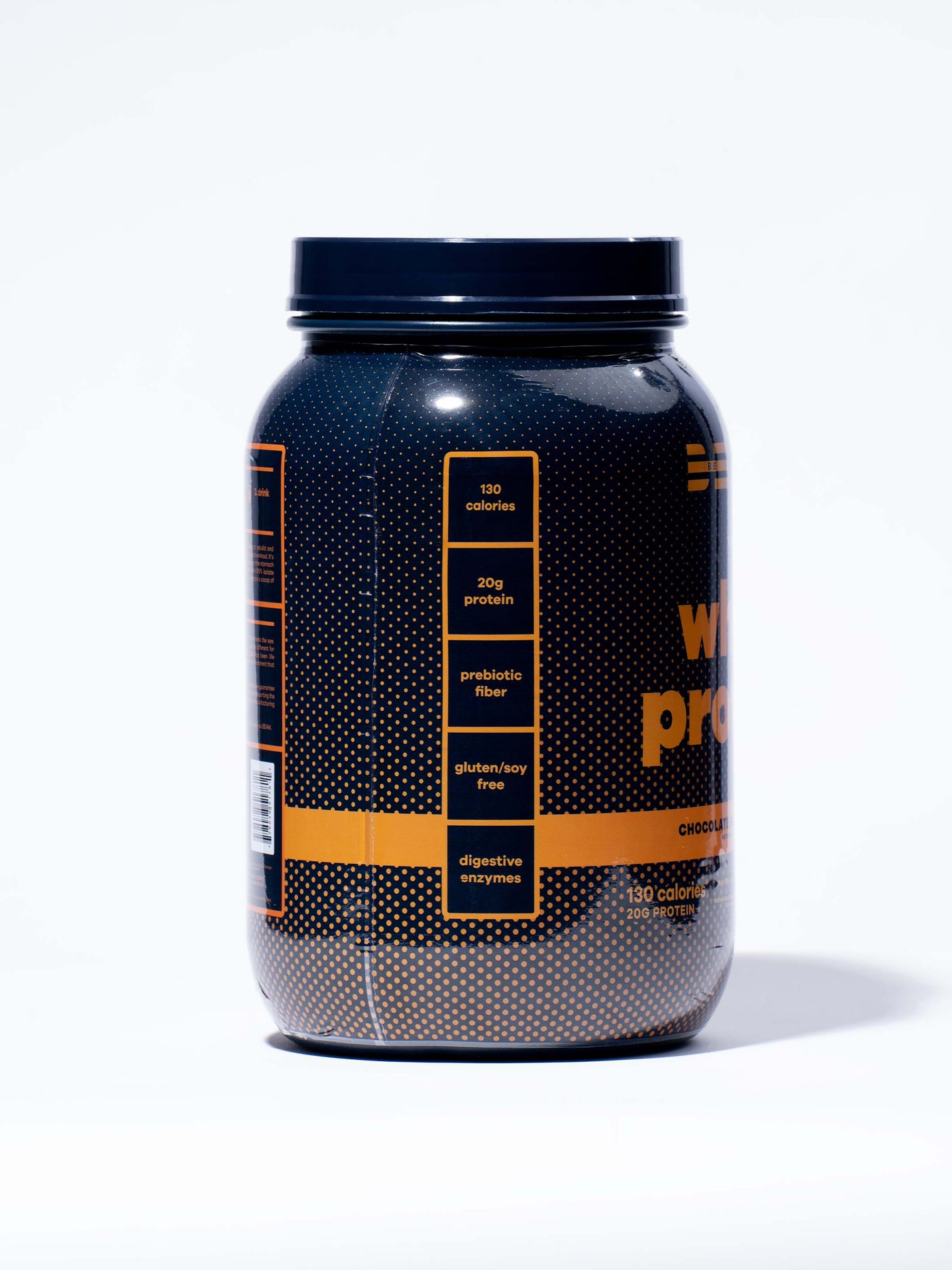 chocolate peanut butter whey protein side 1#25 Servings / Chocolate Peanut Butter