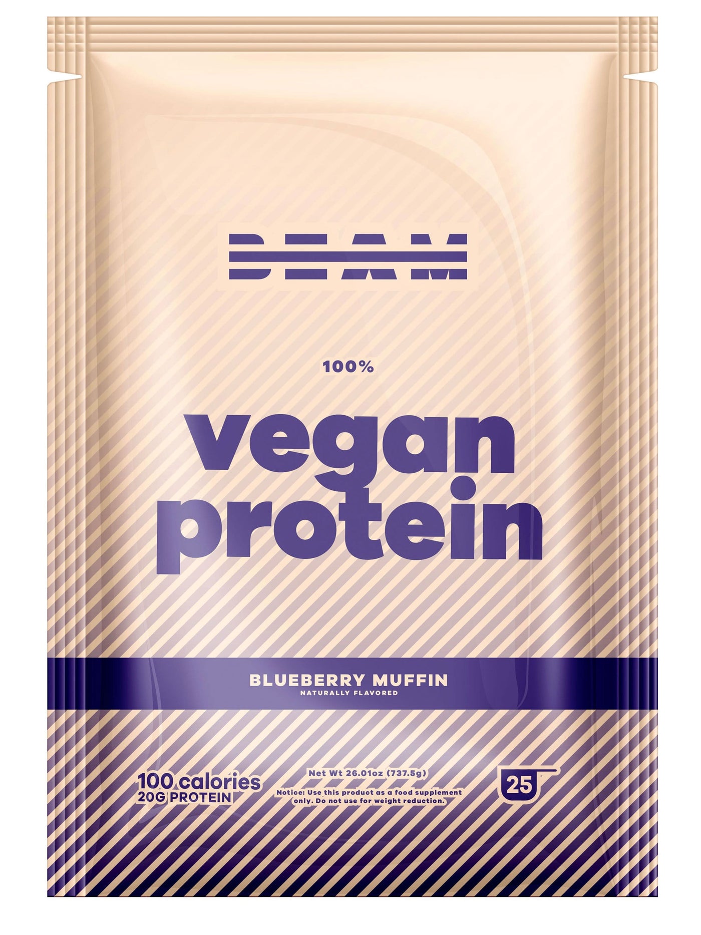 Blueberry Muffin BEAM Sample Pack Vegan Protein# 1 Serving / Blueberry Muffin