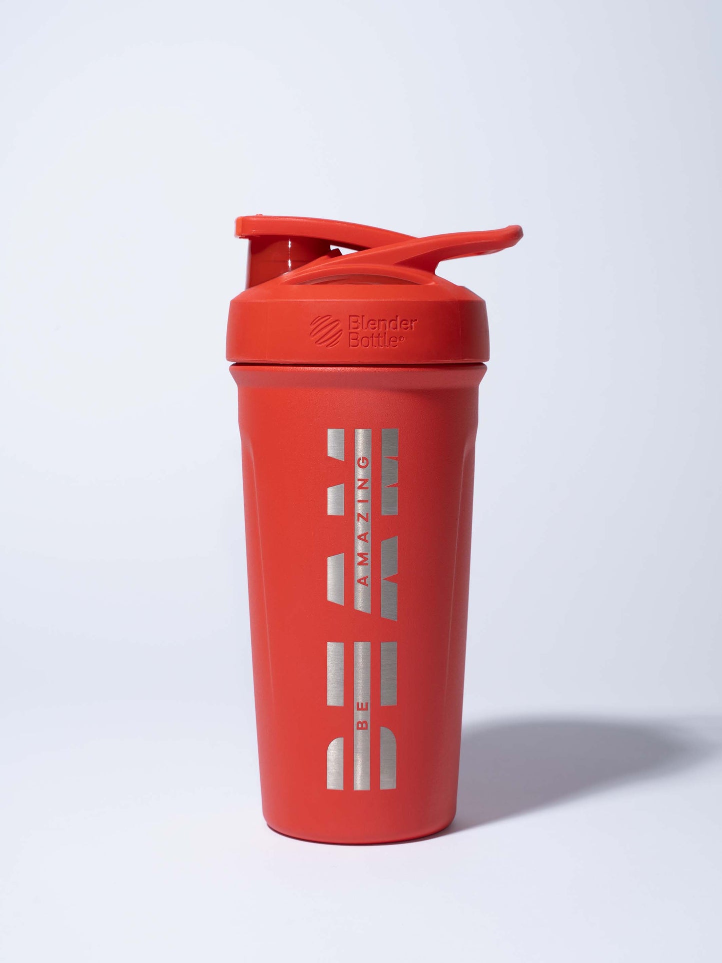 hyper red metal blender bottle by beam be amazing# 24 oz / Hyper Red