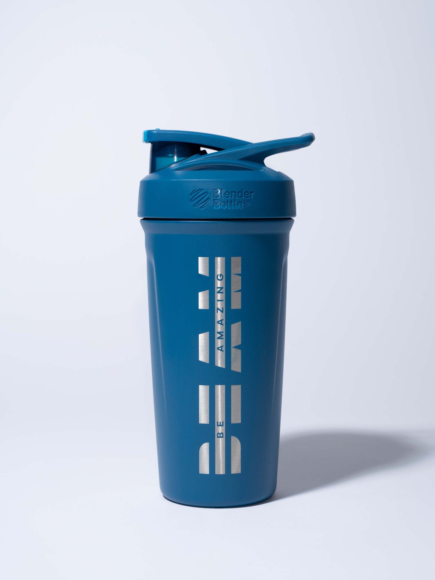 ocean blue metal blender bottle by beam be amazing# 24 oz / Ocean Blue