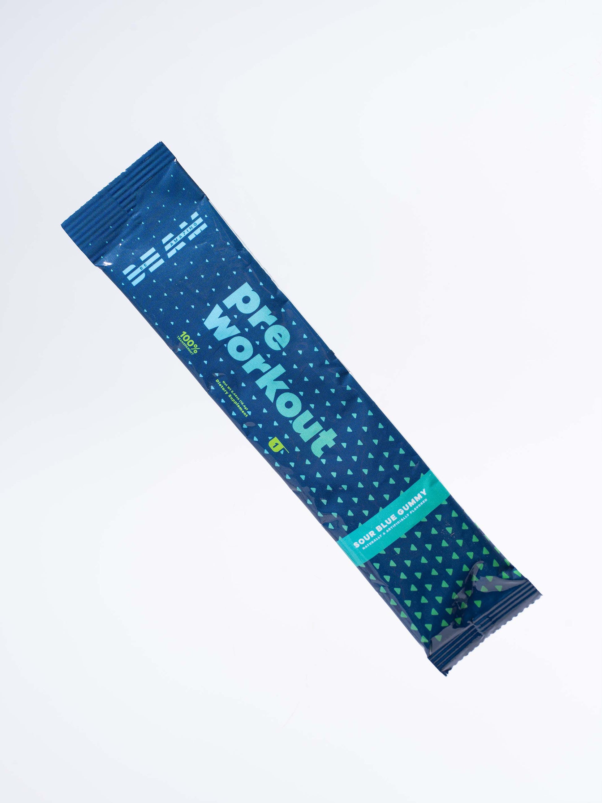 Pre Workout Sour Blue Gummy BEAM Sample Pack# 1 Serving / Sour Blue Gummy