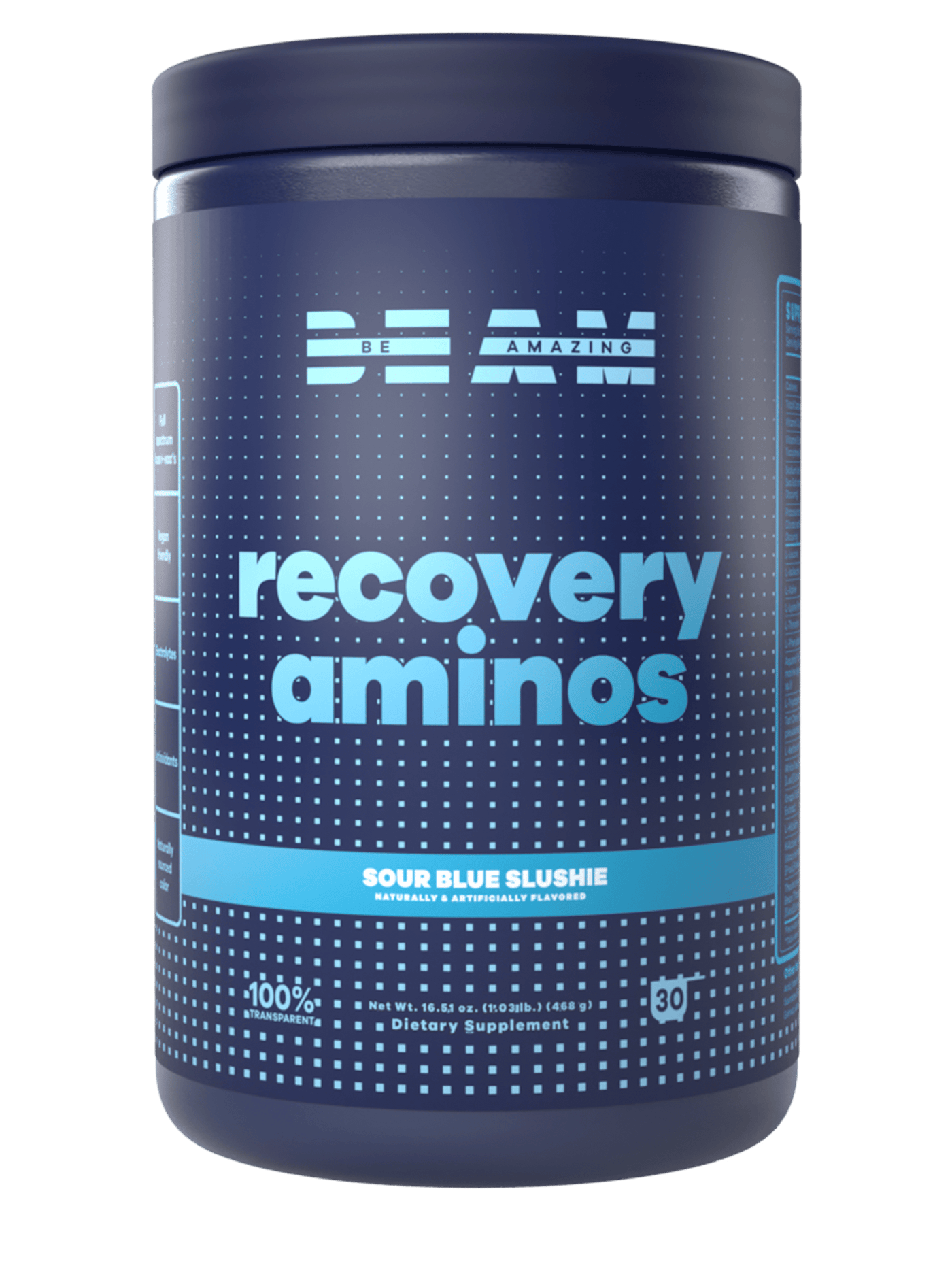 beam be amazing recovery aminos# 30 Servings / Sour Blue Slushie