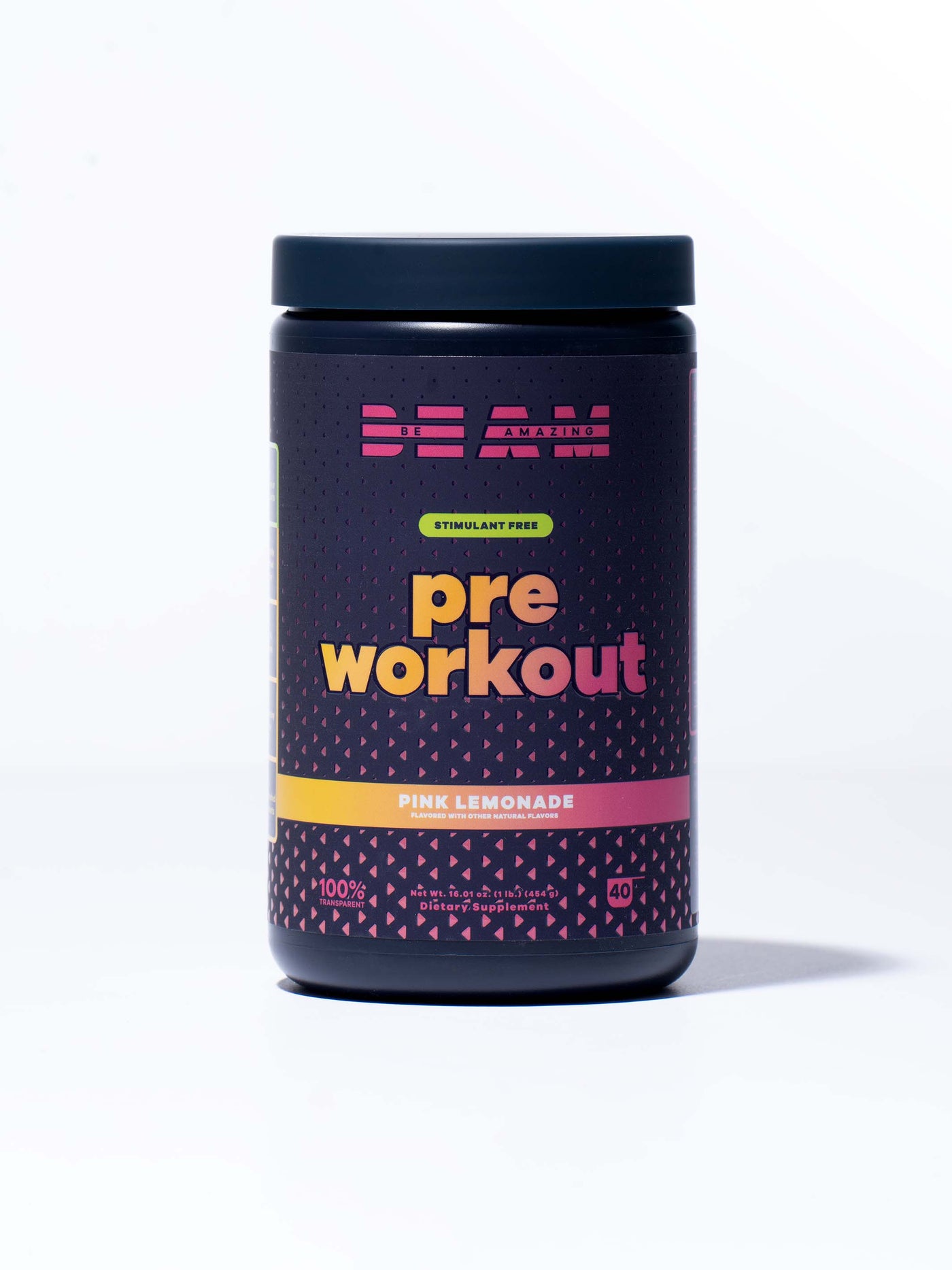 Pink Lemonade Pre Workout Front#40 Scoops / Pink Lemonade