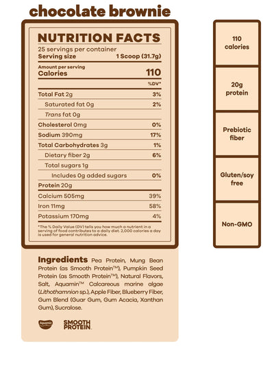 best tasting vegan protein chocolate brownie beam be amazing nutrition facts#25 Servings / Chocolate Brownie Batter